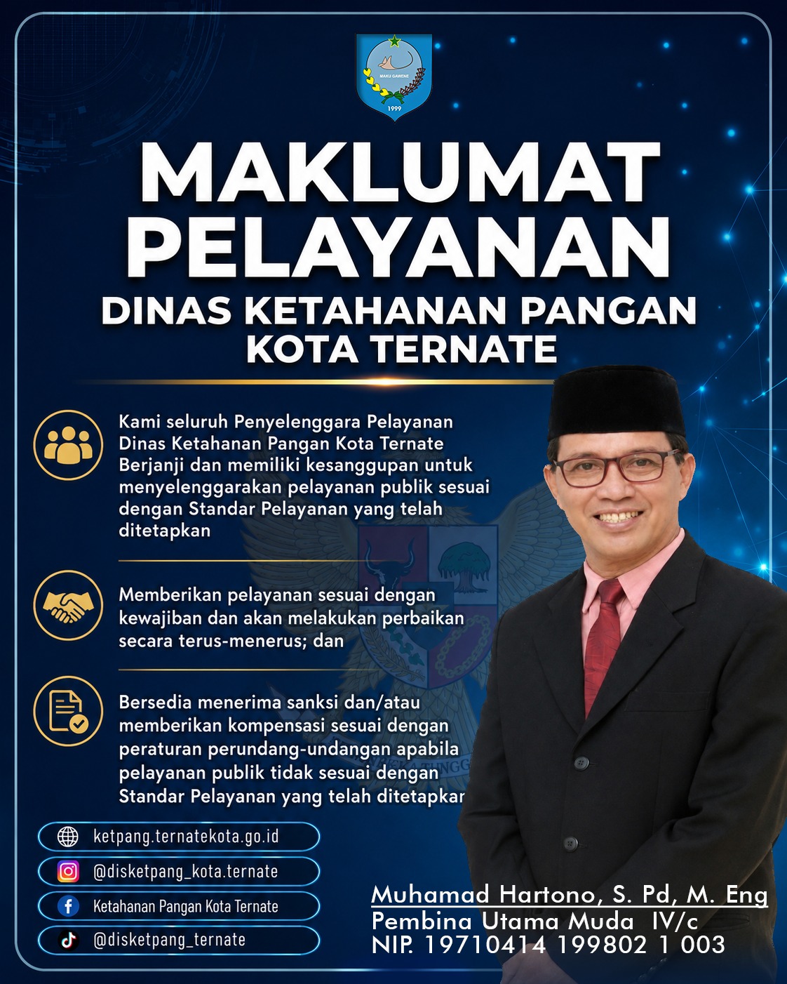 MAKLUMAT PELAYANAN DINAS KETAHANAN PANGAN KOTA TERNATE